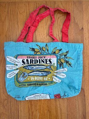 Trader Joes Sardines Tote Shopping Bag